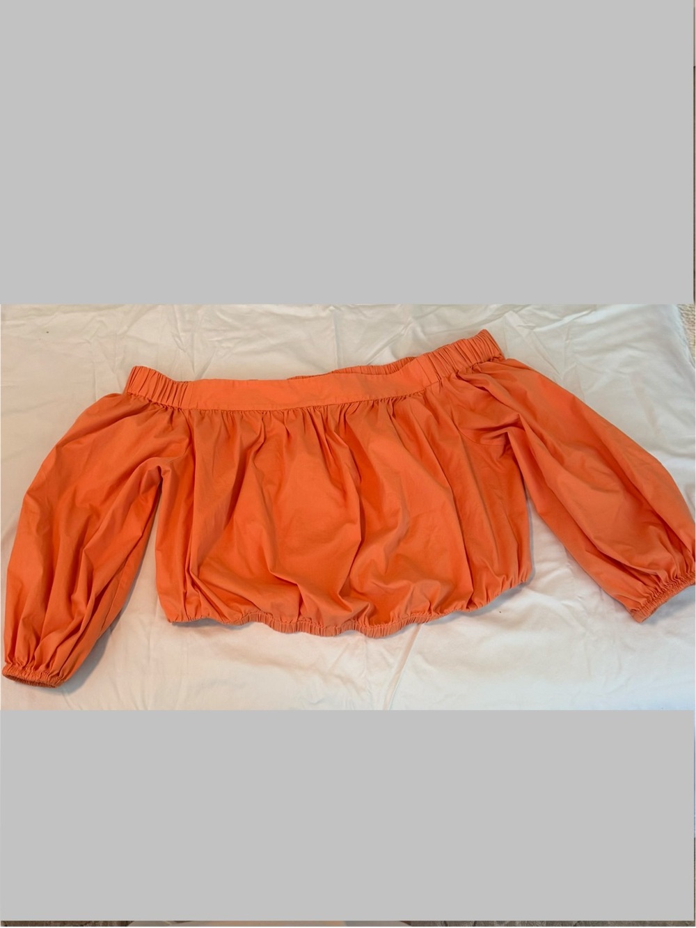 Eloquii cropped bubble top -off the shoulder - Orange 
Size 20   N12